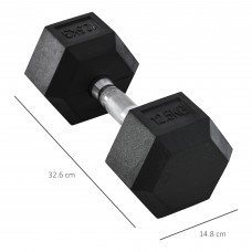 1 x 12.5kg Hex Dumbbell Weight
