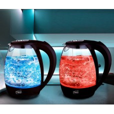 Neo Blue or Red LED Glass Kettle