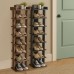 Neo 7 Tier Wooden Shoe Rack Slim - WALNUT AND BLACK
