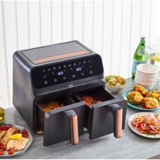 Neo Black & Copper Electric 8.5L Digital Air Fryer with Dual Drawer