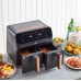 Neo Black & Copper Electric 8.5L Digital Air Fryer with Dual Drawer