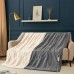 Neo Electric Cable Knit Heated Throw - Grey & Natural
