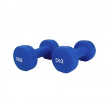 2 x 5kg Pair of Neoprene Dumbbells Weights