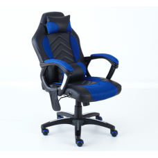 Neo Massage Blue Racing Car PU Leather Gaming and Office Chair