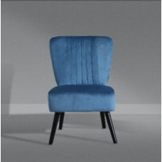 Velvet Shell Back Occasional  Sofa Chair Armchair - Teal