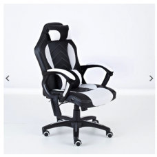 Neo Massage White Racing Car PU Leather Gaming and Office Chair