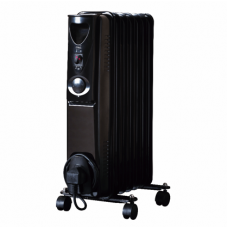 Neo 7 Fin Electric Oil Filled Radiator Portable Heater with 3 Heat Settings Thermostat