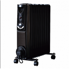 Neo 11 Fin Electric Oil Filled Radiator Portable Heater with 3 Heat Settings Thermostat