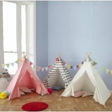 Neo Grey Striped Canvas Kids Indian Tent TeePee
