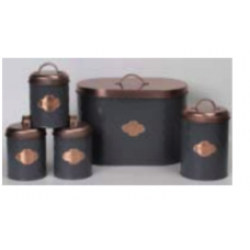 5PC Kitchen Canister Set - Hex Design