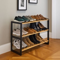 Neo 3-Tier Bamboo Shoe Rack Stand Natural Wooden Shoe Storage Shelf for Hallway Bedroom Bathroom Neo 3-Tier Bamboo Shoe Rack Stand Natural Wooden Shoe Storage Shelf for Hallway Bedroom Bathroom