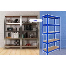 Blue Heavy Duty 5 Tier Shelving Racking