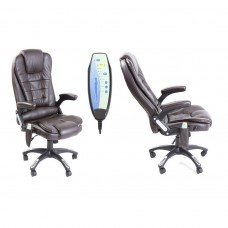 Neo Massage PU Leather Office Chair Brown