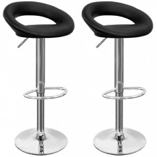  2 x Black Eclipse Bar Stools