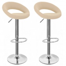  2 x Cream Corona Bar Stools