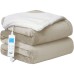 Neo Electric Heated Throw Soft Thickened Flannel to Sherpa Reversible Blanket