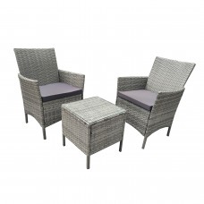 3PC Oakfield Rattan Set Grey