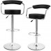  2 x Black Cuban Bar Stools