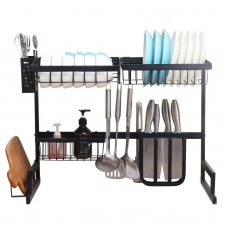 Neo Over Sink Kitchen Shelf Organiser Dish Drainer Drying Rack Utensils Holder (65CM)
