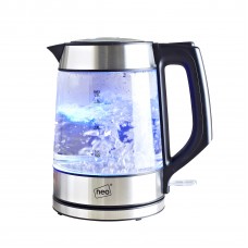 Neo Cordless Nordic Illuminated Glass Kettle Silver