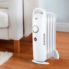 Neo 5 Fin 650W Electric Oil Filled Radiator Portable Heater with White