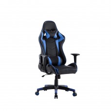 Deluxe Black & Blue Reclining Racing Office Chair